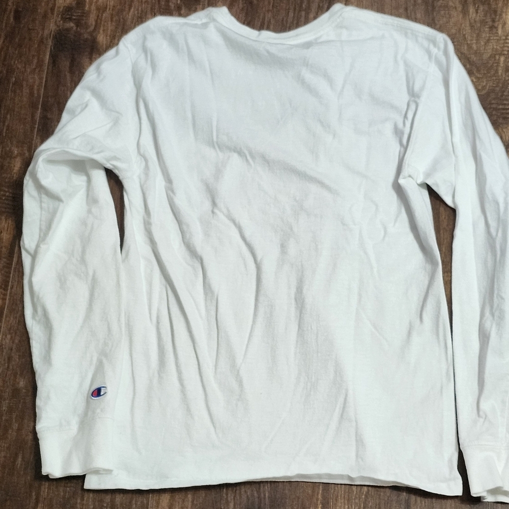 Champion Long Sleeve T-shirt. White Color . Size Small - Picture 2 of 8